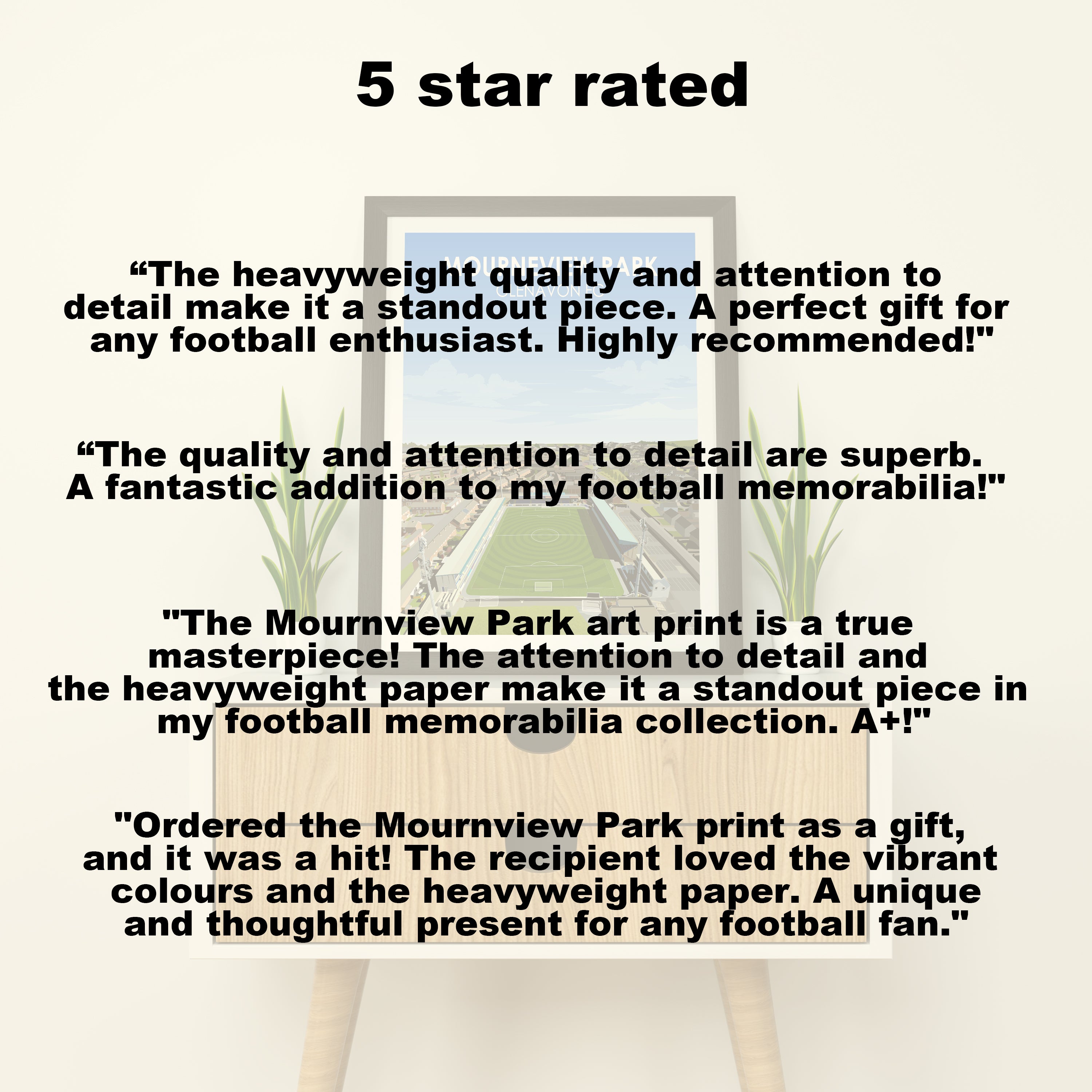Mounreview Park Heavyweight Art Print - Football Post - Perfect Gift - Birthday Present for Him