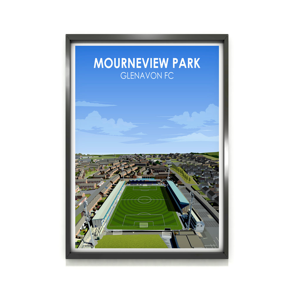 Mounreview Park Heavyweight Art Print - Football Post - Perfect Gift - Birthday Present for Him