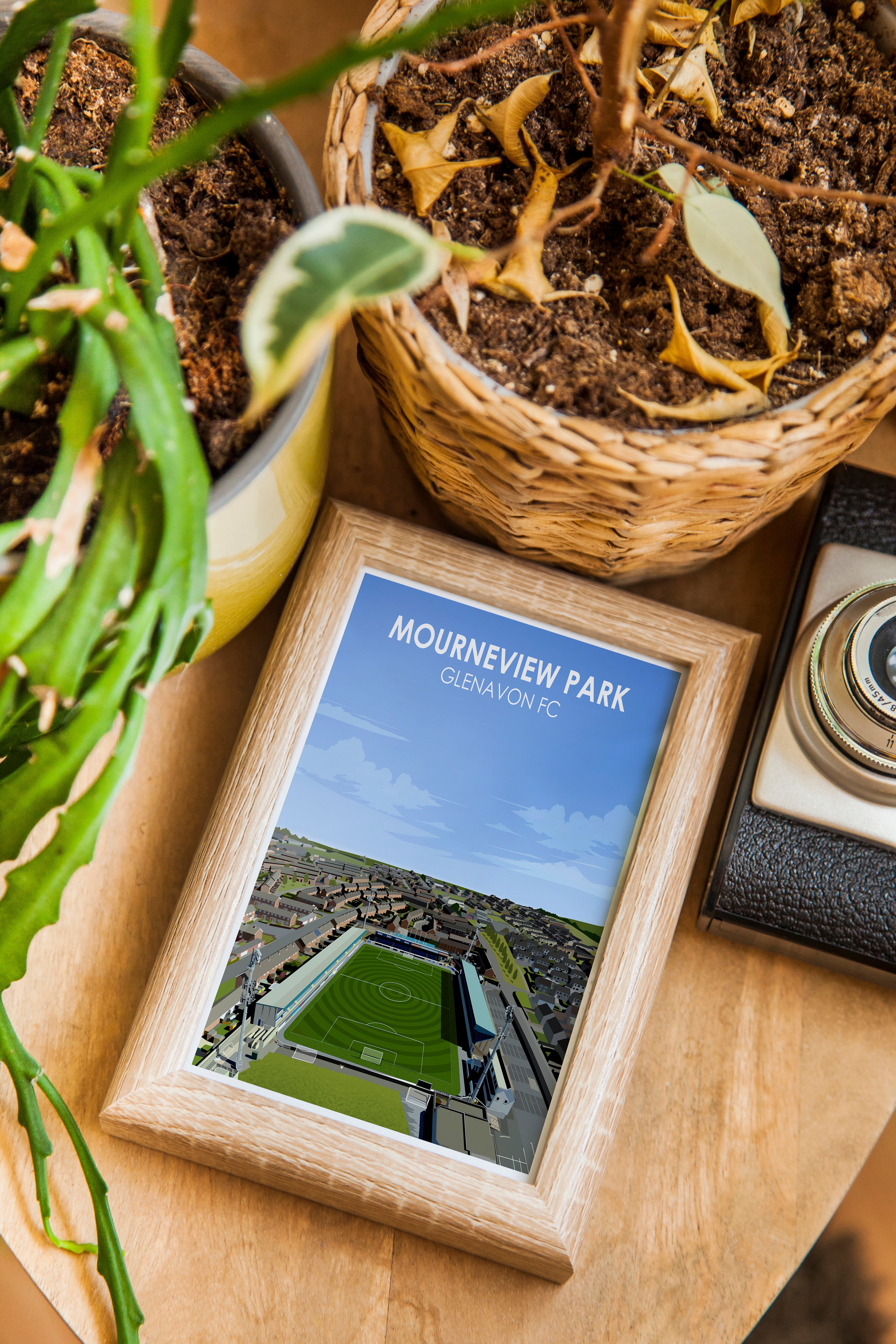 Mounreview Park Heavyweight Art Print - Football Post - Perfect Gift - Birthday Present for Him