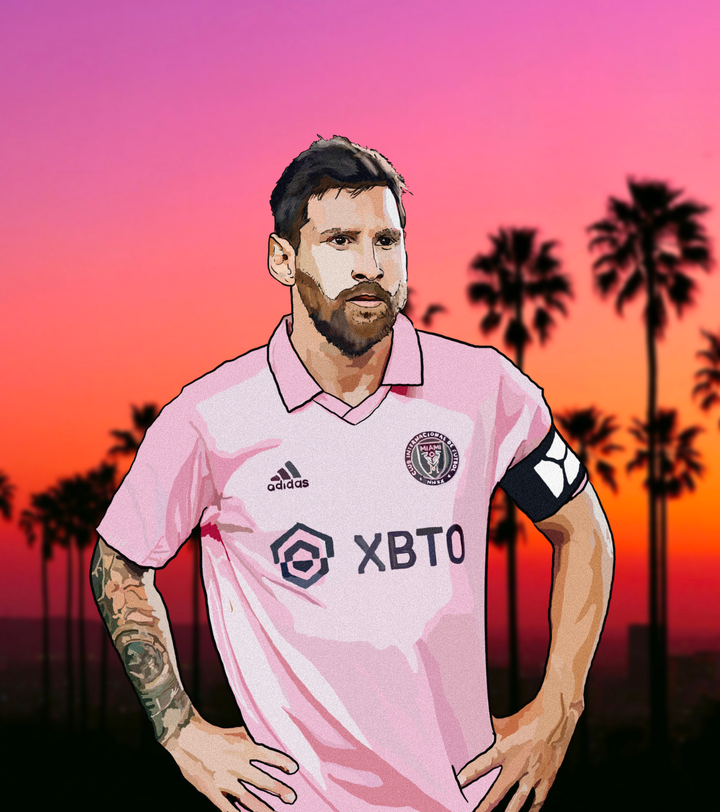 Leo Messi Inter Miami Art Heavyweight Art Print - Football Post - Perfect Gift - Birthday Present for Him