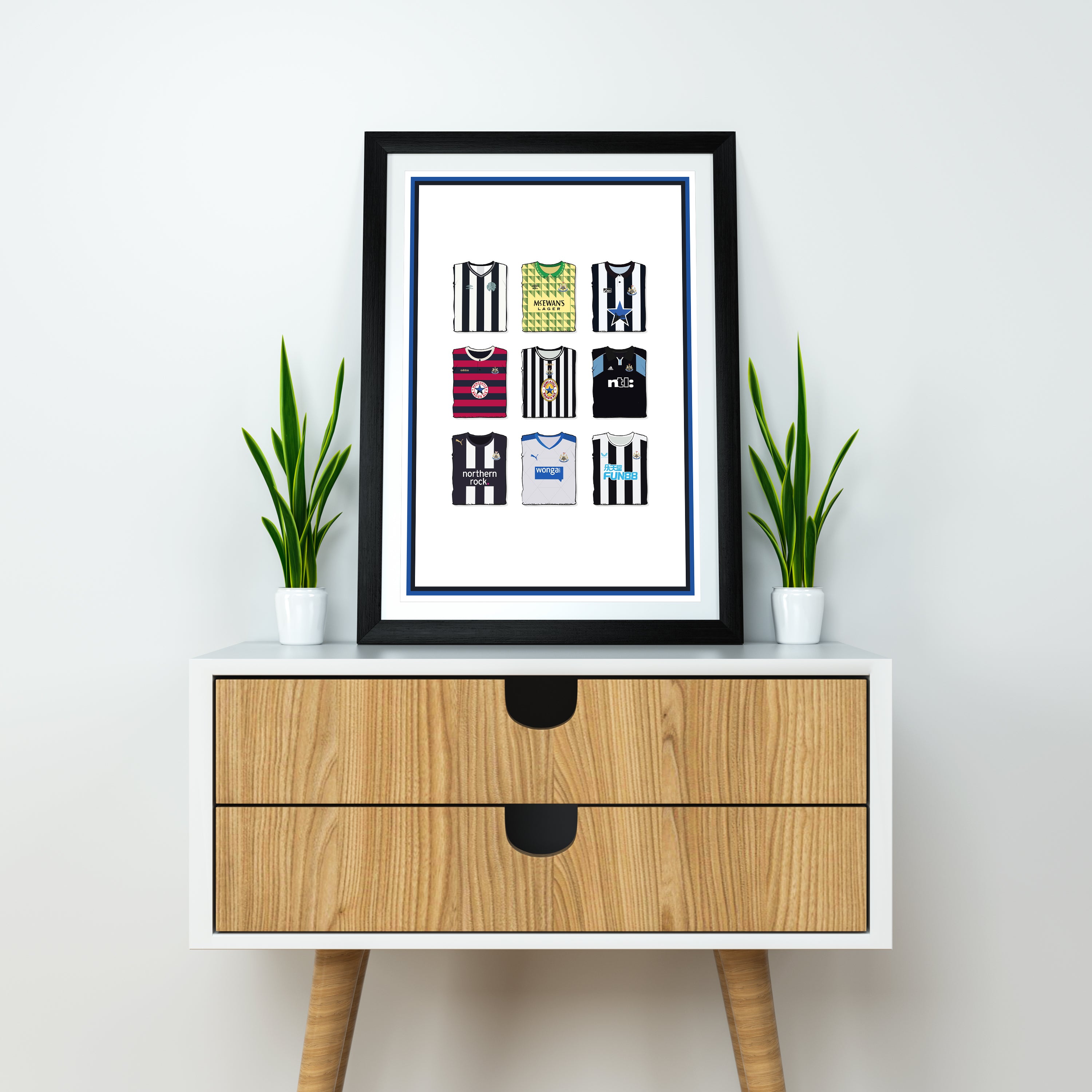 Newcastle Collection Heavyweight Art Print - Football Post - Perfect Gift - Birthday Present for Him