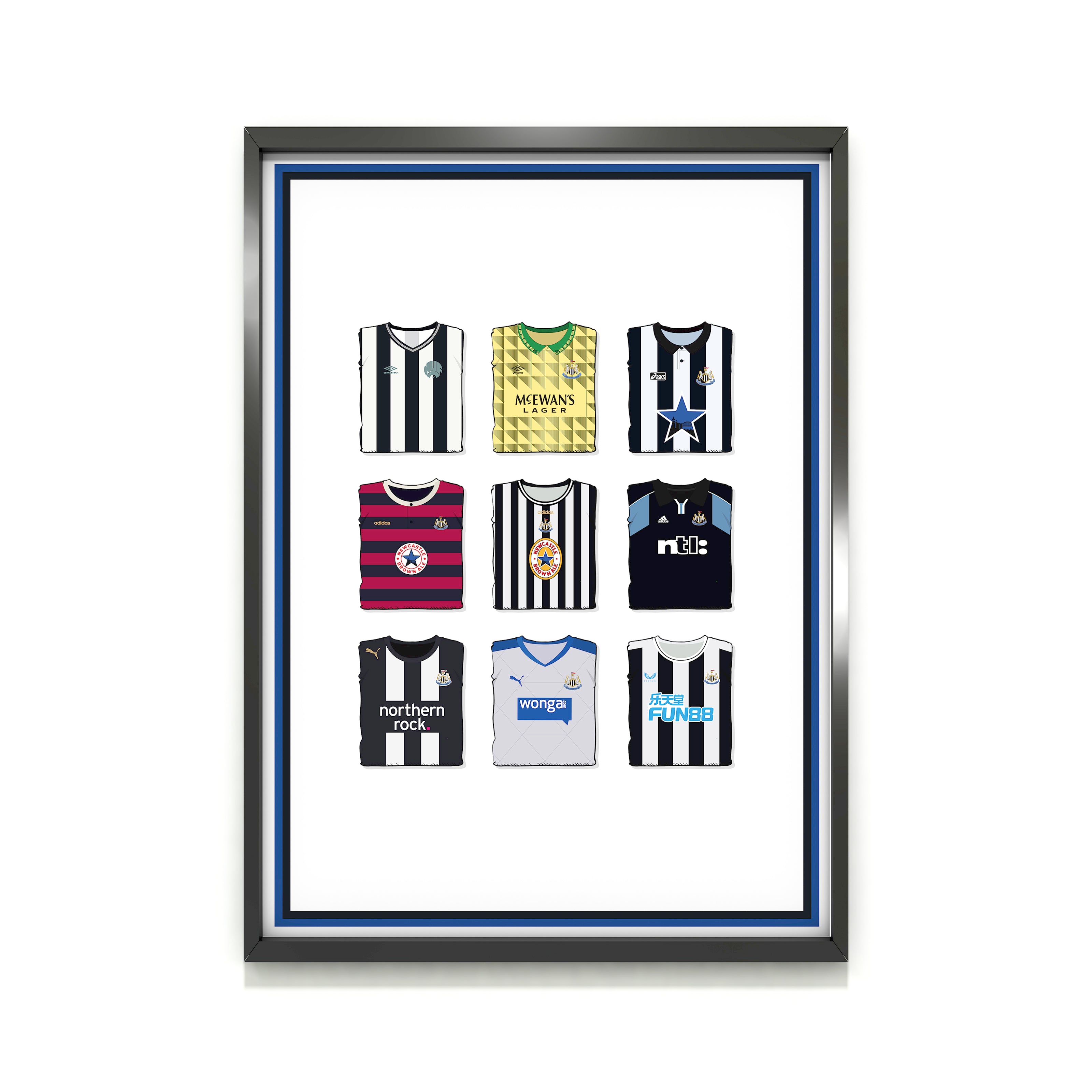 Newcastle Collection Heavyweight Art Print - Football Post - Perfect Gift - Birthday Present for Him