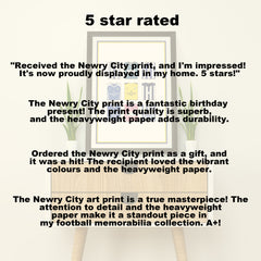 Newry City Heavyweight Art Print - Football Post - Perfect Gift - Birthday Present for Him