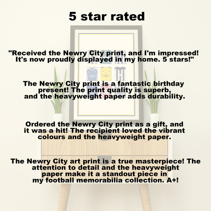 Newry City Heavyweight Art Print - Football Post - Perfect Gift - Birthday Present for Him