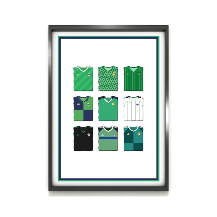 Northern Ireland Heavyweight Art Print - Football Post - Perfect Gift - Birthday Present for Him