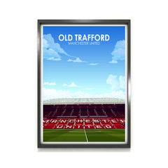 Old Trafford Heavyweight Art Print - Football Post - Perfect Gift - Birthday Present for Him