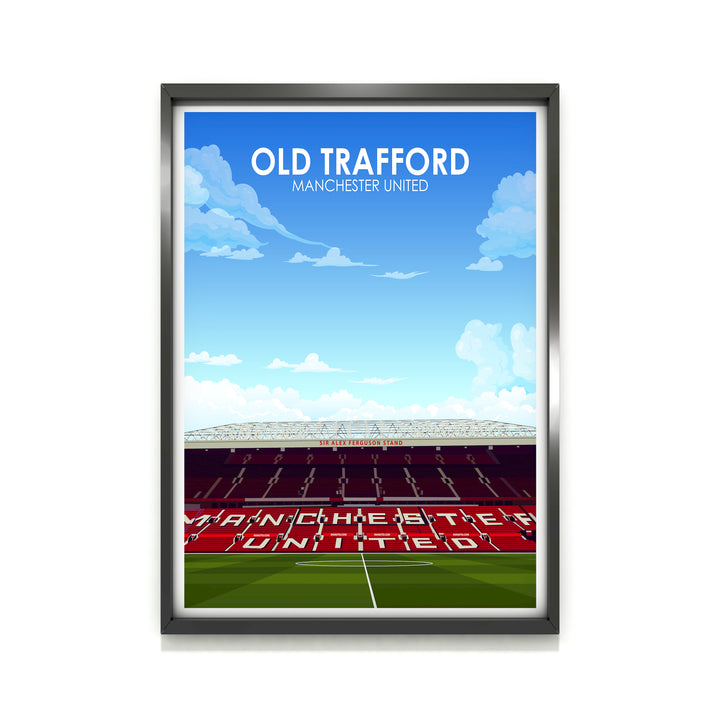 Old Trafford Heavyweight Art Print - Football Post - Perfect Gift - Birthday Present for Him