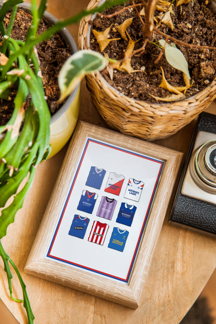 Rangers Collection Heavyweight Art Print - Football Post - Perfect Gift - Birthday Present for Him