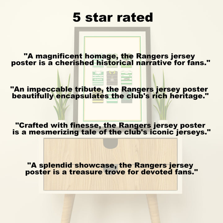 Rangers Collection Heavyweight Art Print - Football Post - Perfect Gift - Birthday Present for Him