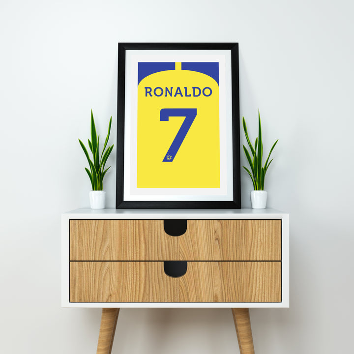 Ronaldo Al Nassr (Back) Heavyweight Art Print - Football Post - Perfect Gift - Birthday Present for Him