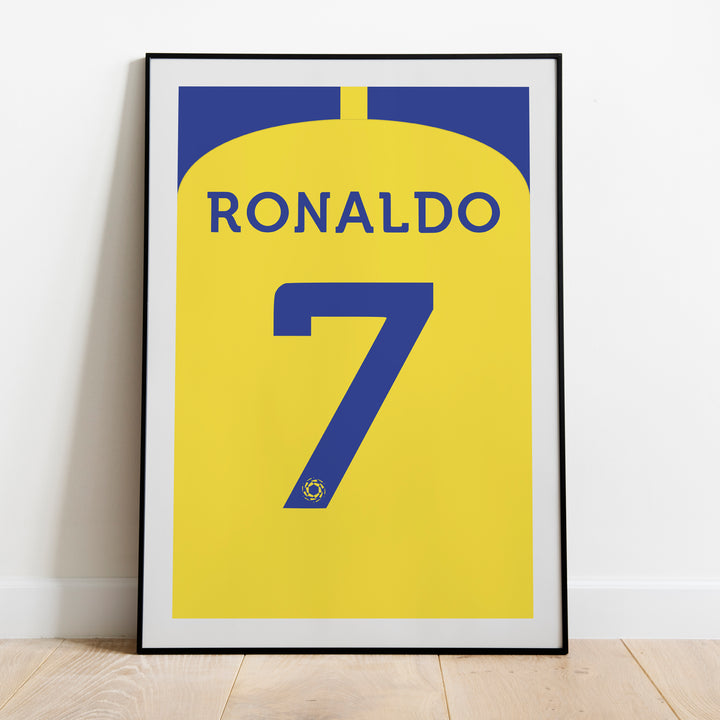 Ronaldo Al Nassr (Back) Heavyweight Art Print - Football Post - Perfect Gift - Birthday Present for Him