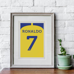Ronaldo Al Nassr (Back) Heavyweight Art Print - Football Post - Perfect Gift - Birthday Present for Him