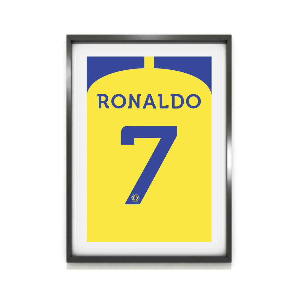 Ronaldo Al Nassr (Rückseite) Hochwertiger Kunstdruck - Fußball-Poster - Perfektes Geschenk - Geburtstagsgeschenk für ihn