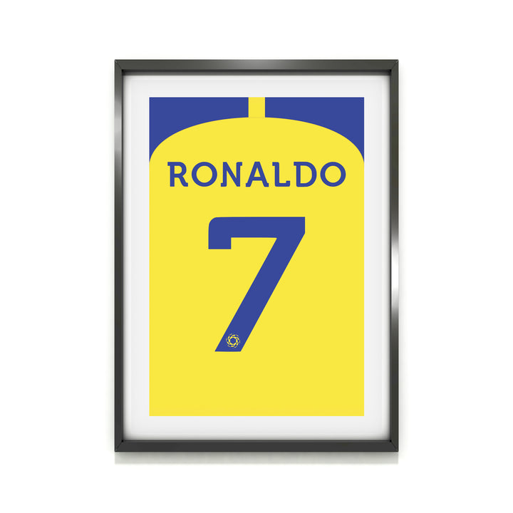 Ronaldo Al Nassr (Back) Heavyweight Art Print - Football Post - Perfect Gift - Birthday Present for Him