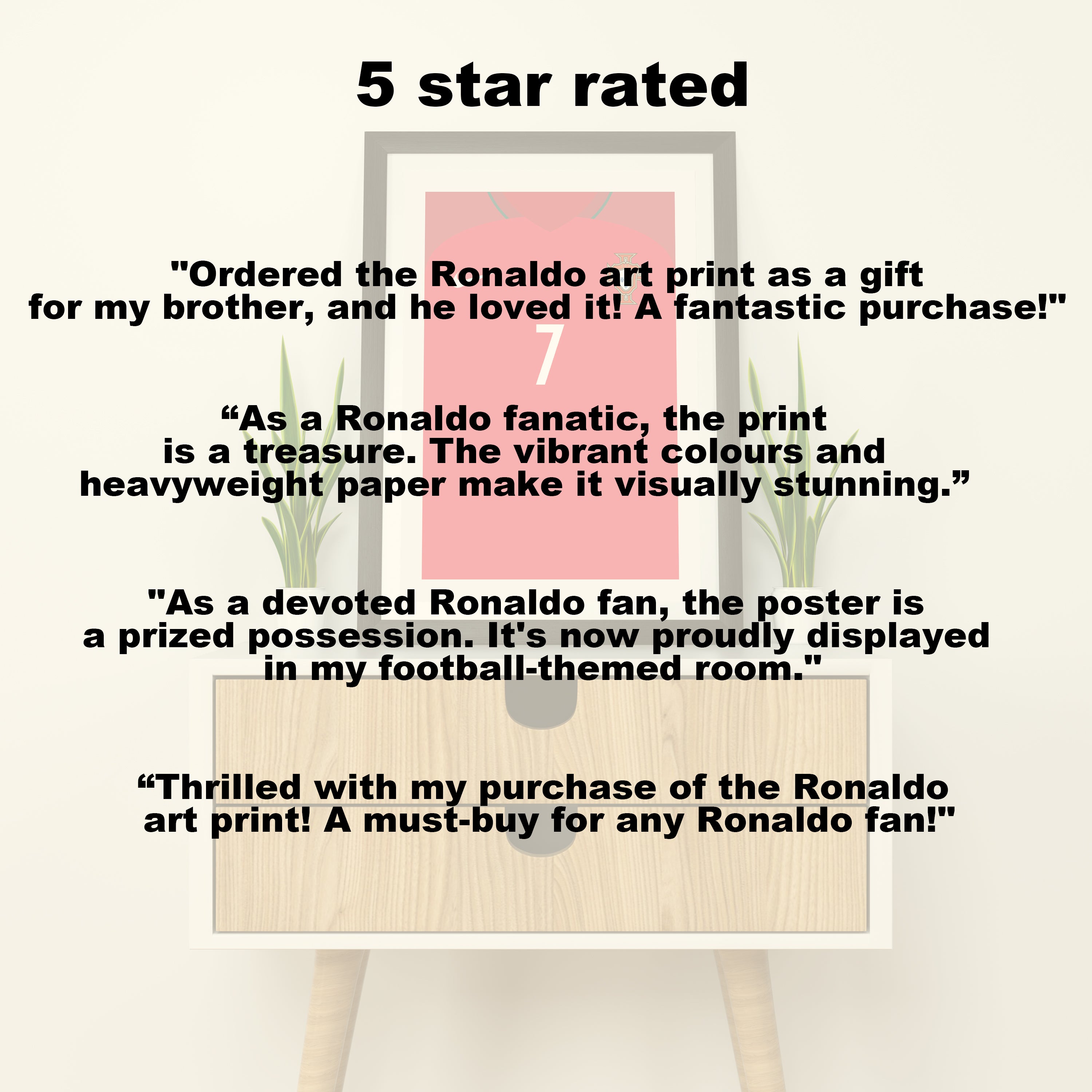 Ronaldo Portugal 2016 (Front) Heavyweight Art Print - Football Post - Perfect Gift - Birthday Present for Him