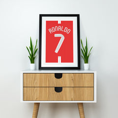 Ronaldo Manchester Utd 2007/08 (Back) Heavyweight Art Print - Football Post - Perfect Gift - Birthday Present for Him