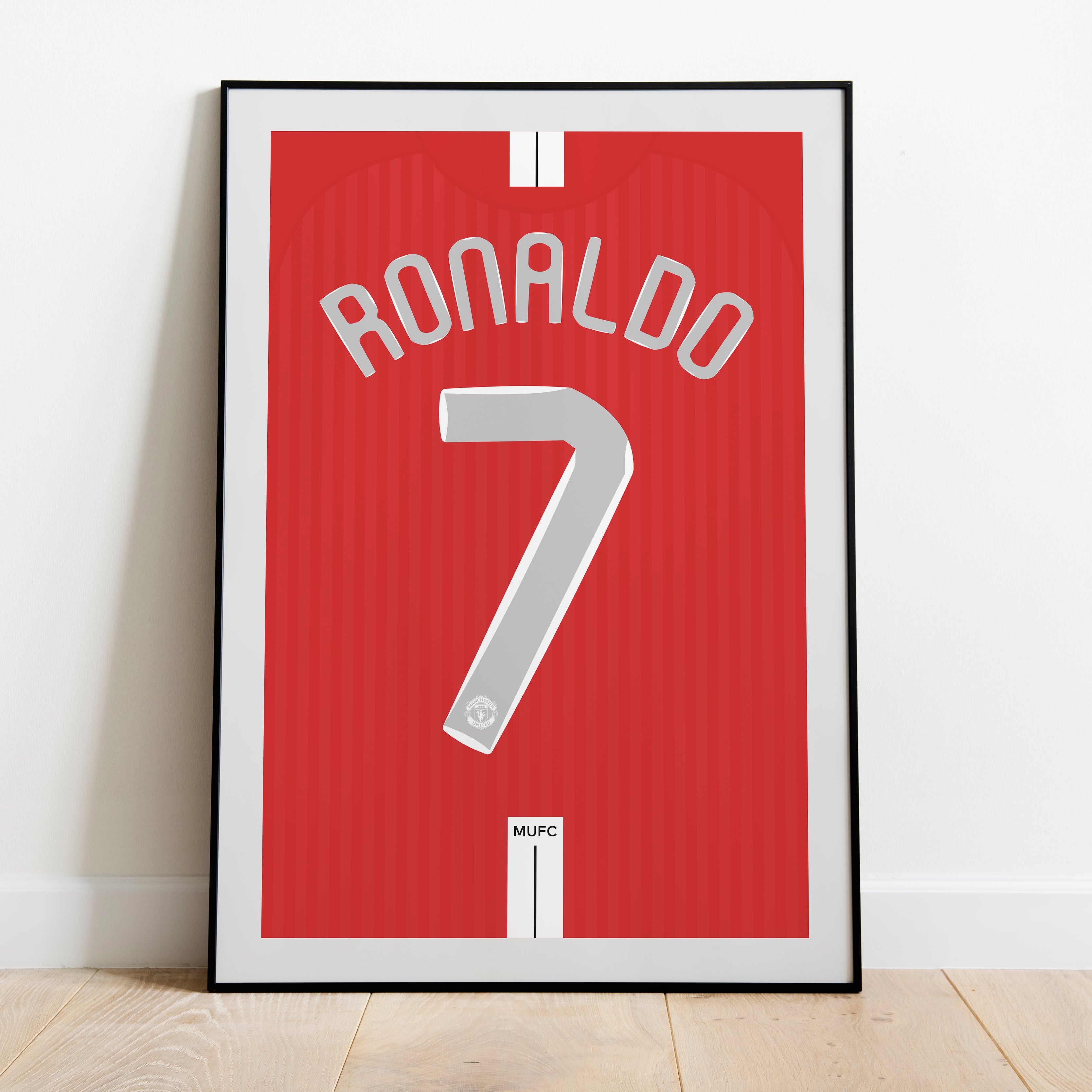 Ronaldo Manchester Utd 2007/08 (Rückseite) Hochwertiger Kunstdruck - Fußball-Poster - Perfektes Geschenk - Geburtstagsgeschenk für ihn