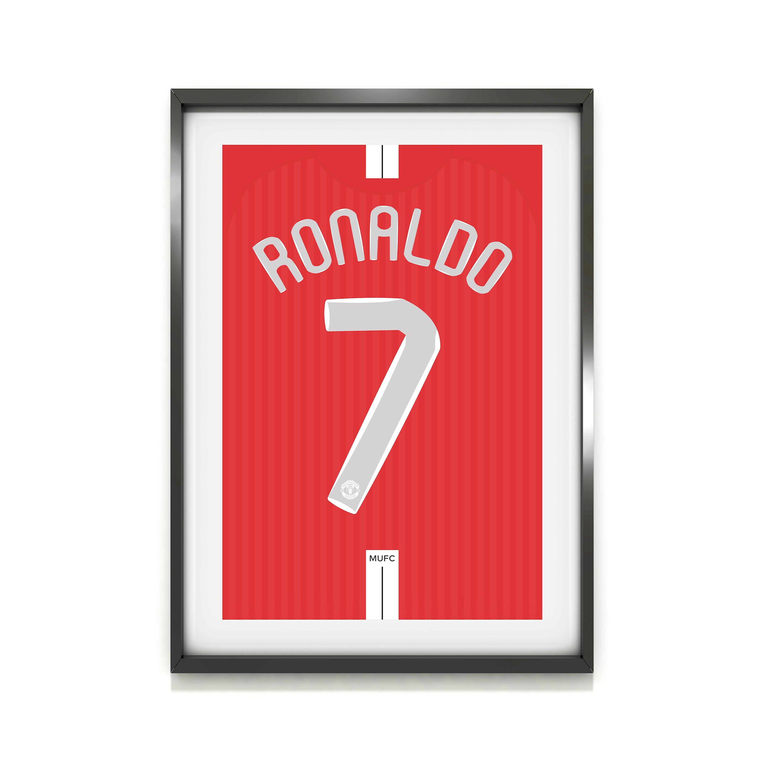 Ronaldo Manchester Utd 2007/08 (Rückseite) Hochwertiger Kunstdruck - Fußball-Poster - Perfektes Geschenk - Geburtstagsgeschenk für ihn