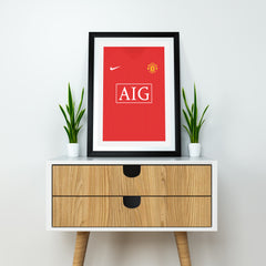Ronaldo Manchester Utd 2007/08 (Front) Heavyweight Art Print - Football Post - Perfect Gift - Birthday Present for Him