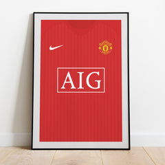 Ronaldo Manchester Utd 2007/08 (Front) Heavyweight Art Print - Football Post - Perfect Gift - Birthday Present for Him