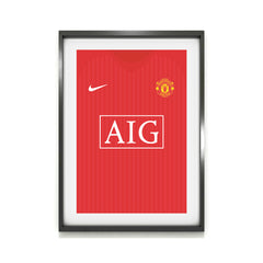 Ronaldo Manchester Utd 2007/08 (Front) Heavyweight Art Print - Football Post - Perfect Gift - Birthday Present for Him