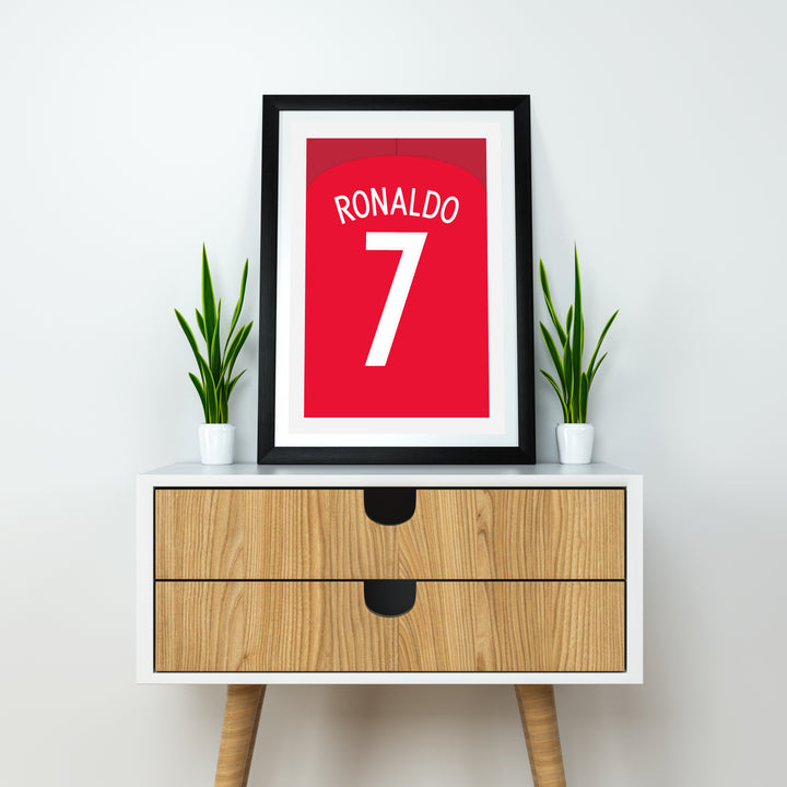 Ronaldo Portogallo 2016 (Retro) Stampa d&