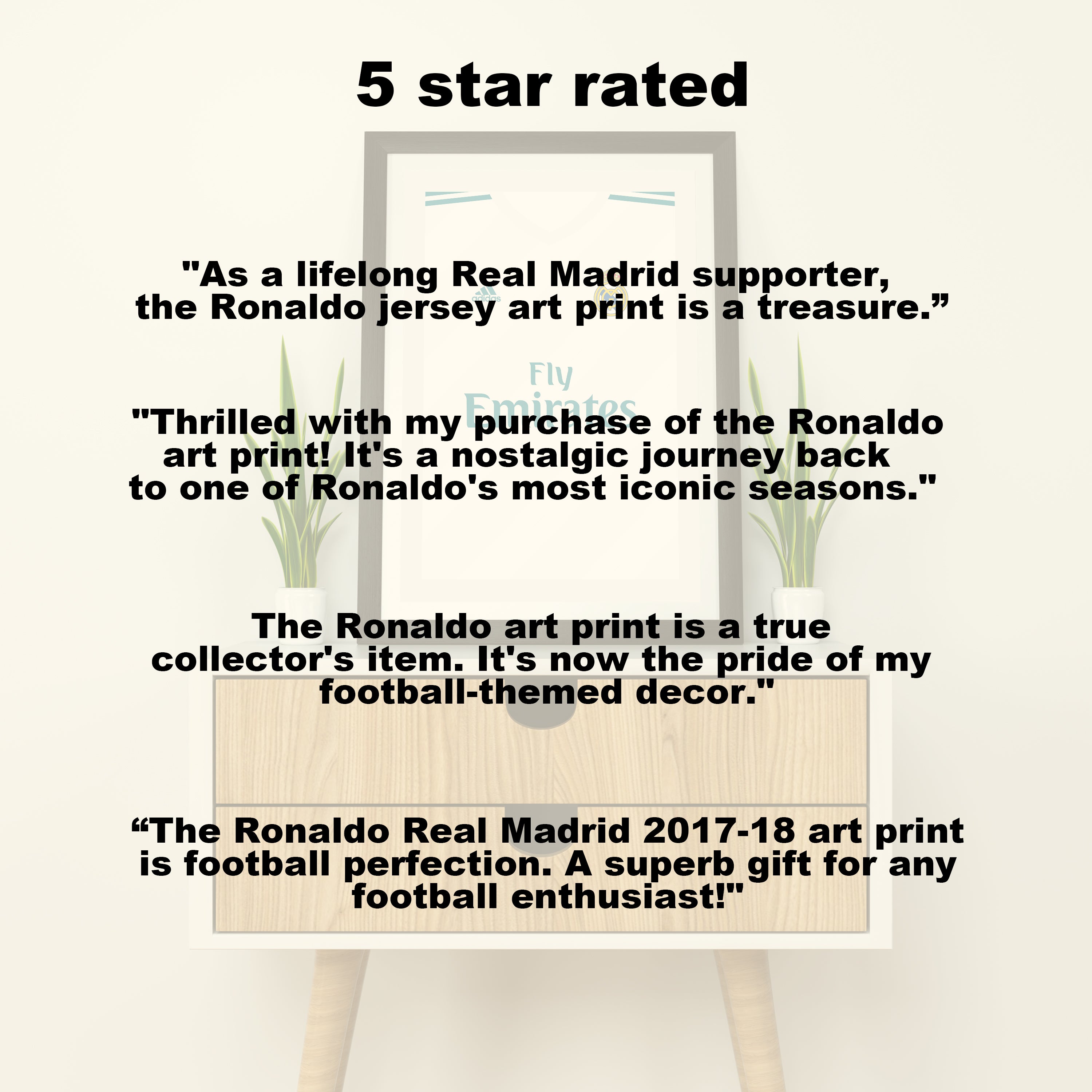 Ronaldo Real Madrid 2017/18 (Fronte) Stampa d&