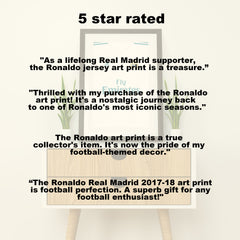 Ronaldo Real Madrid 2017/18 (Front) Heavyweight Art Print - Football Post - Perfect Gift - Birthday Present for Him