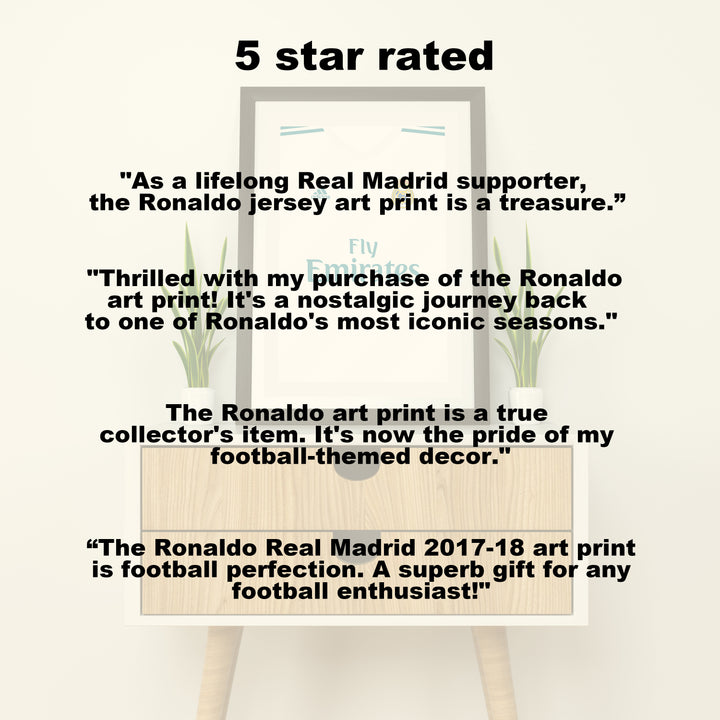 Ronaldo Real Madrid 2017/18 (Front) Heavyweight Art Print - Football Post - Perfect Gift - Birthday Present for Him