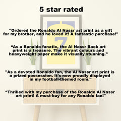 Ronaldo Al Nassr (Back) Heavyweight Art Print - Football Post - Perfect Gift - Birthday Present for Him