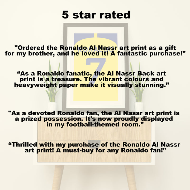 Ronaldo Al Nassr (Back) Heavyweight Art Print - Football Post - Perfect Gift - Birthday Present for Him