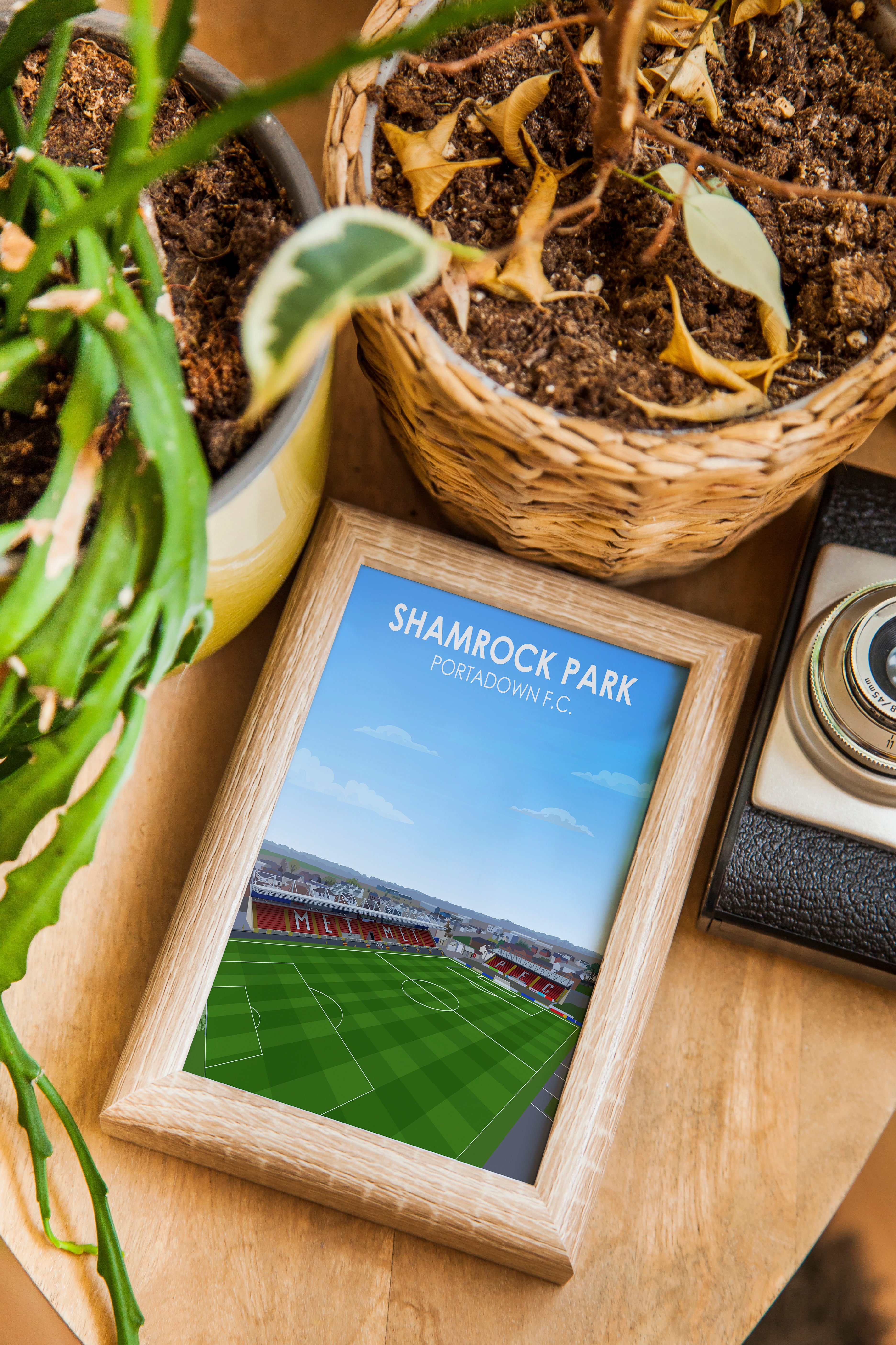Shamrock Park Heavyweight Art Print - Football Post - Perfect Gift - Birthday Present for Him