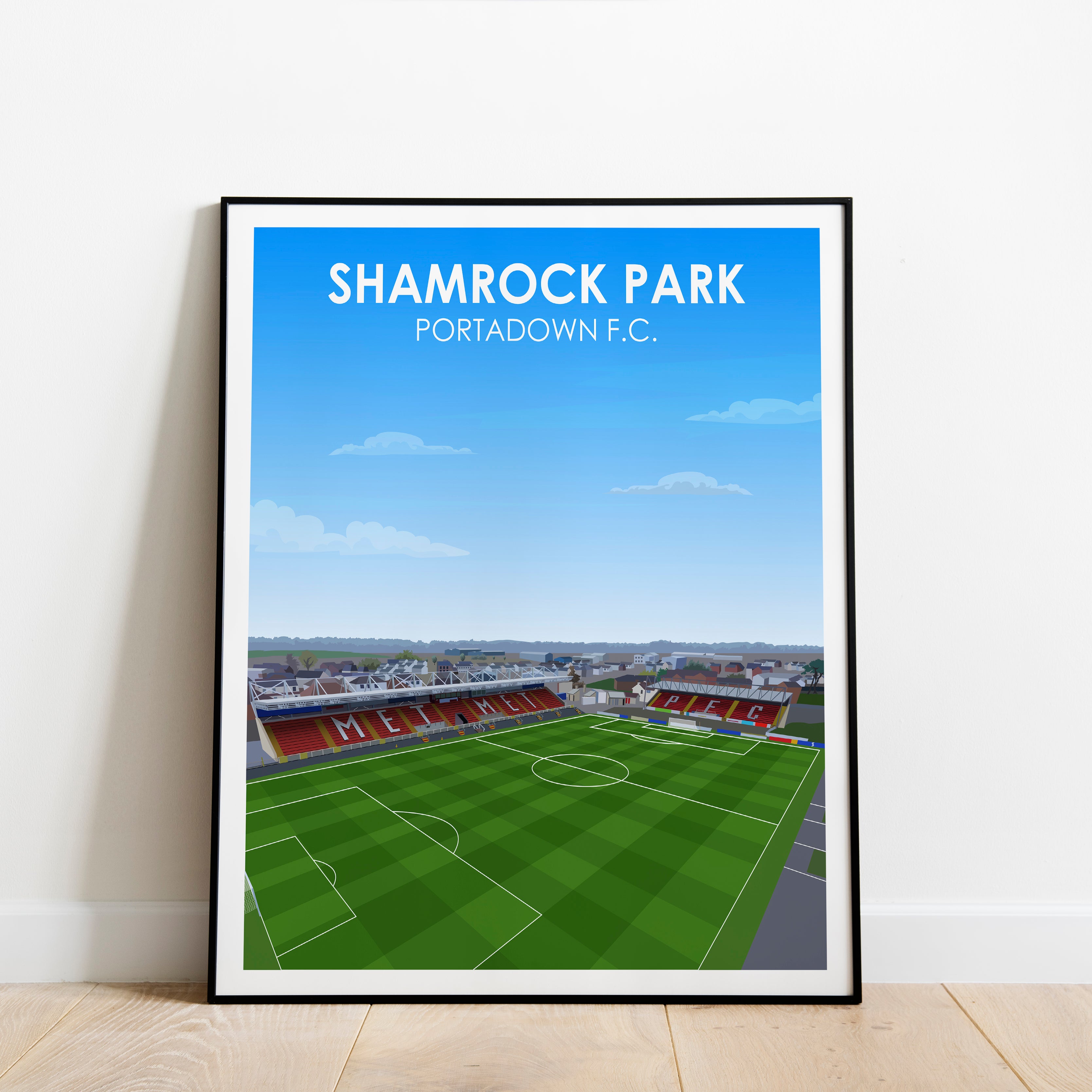 Shamrock Park Heavyweight Art Print - Football Post - Perfect Gift - Birthday Present for Him