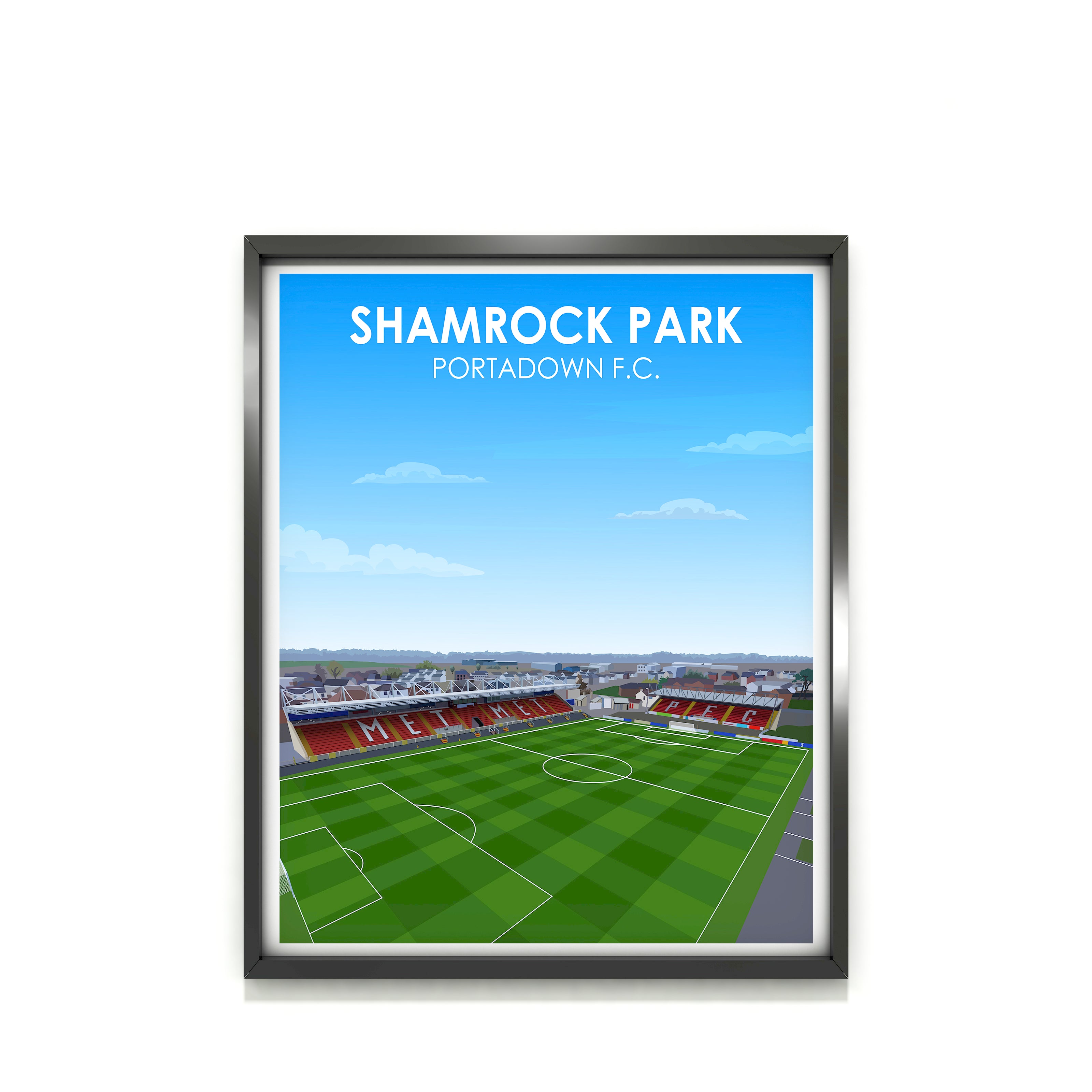Shamrock Park Heavyweight Art Print - Football Post - Perfect Gift - Birthday Present for Him