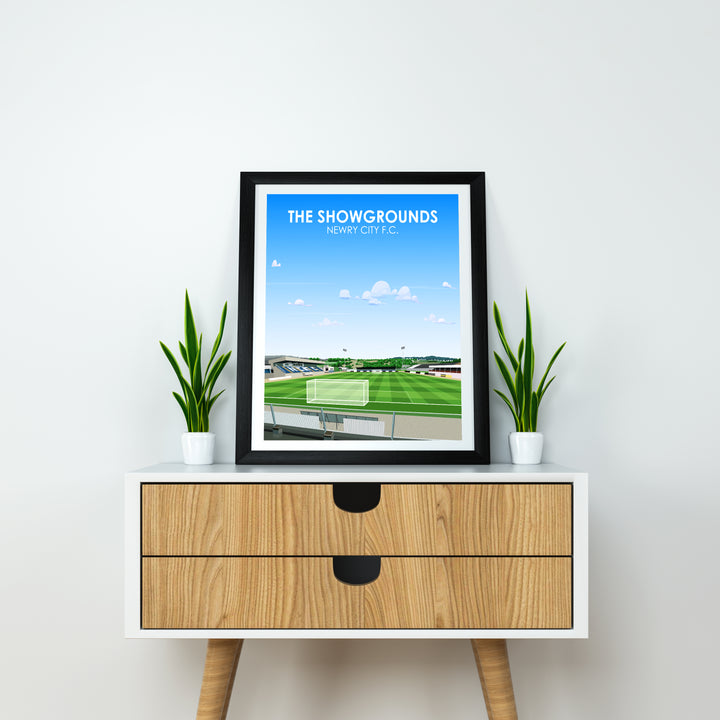 Lámina de arte The Showgrounds Newry City FC de peso pesado - Póster de fútbol - Regalo perfecto - Regalo de cumpleaños para él
