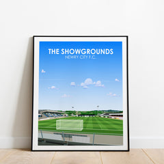 Lámina de arte The Showgrounds Newry City FC de peso pesado - Póster de fútbol - Regalo perfecto - Regalo de cumpleaños para él