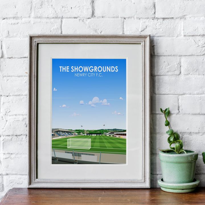 Lámina de arte The Showgrounds Newry City FC de peso pesado - Póster de fútbol - Regalo perfecto - Regalo de cumpleaños para él
