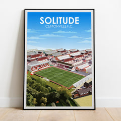 Solitude Cliftonville FC Heavyweight Art Print - Football Post - Perfect Gift - Birthday Present for Him