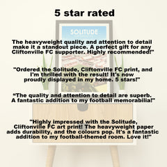 Solitude Cliftonville FC Heavyweight Art Print - Football Post - Perfect Gift - Birthday Present for Him