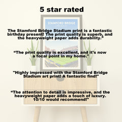 Stamford Bridge Stadium Heavyweight Art Print - Football Post - Perfect Gift - Birthday Present for Him