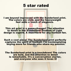 Sunderland Stadium Of Light Heavyweight Art Print - Football Post - Perfect Gift - Birthday Present for Him