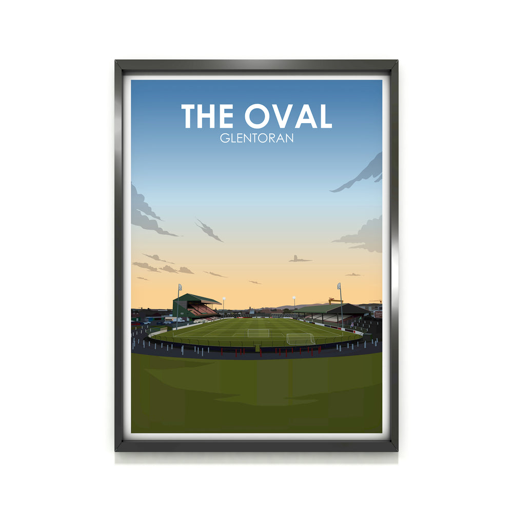 The Oval Schwerer Kunstdruck - Fußball-Post - Perfektes Geschenk - Geburtstagsgeschenk für Ihn