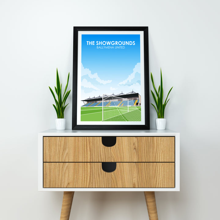 The Showgrounds Ballymena FC Heavyweight Art Print - Football Post - Perfect Gift - Birthday Present for Him