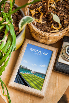 Windsor Park Linfield FC Heavyweight Art Print - Football Post - Perfect Gift - Birthday Present for Him