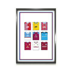 Aston Villa Collection Heavyweight Art Print - Football Post - Perfect Gift - Birthday Present for Him