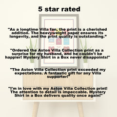 Aston Villa Collection Heavyweight Art Print - Football Post - Perfect Gift - Birthday Present for Him