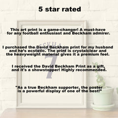 David Beckham England 2002 (Back) Heavyweight Art Print - Football Post - Perfect Gift - Birthday Present for Him