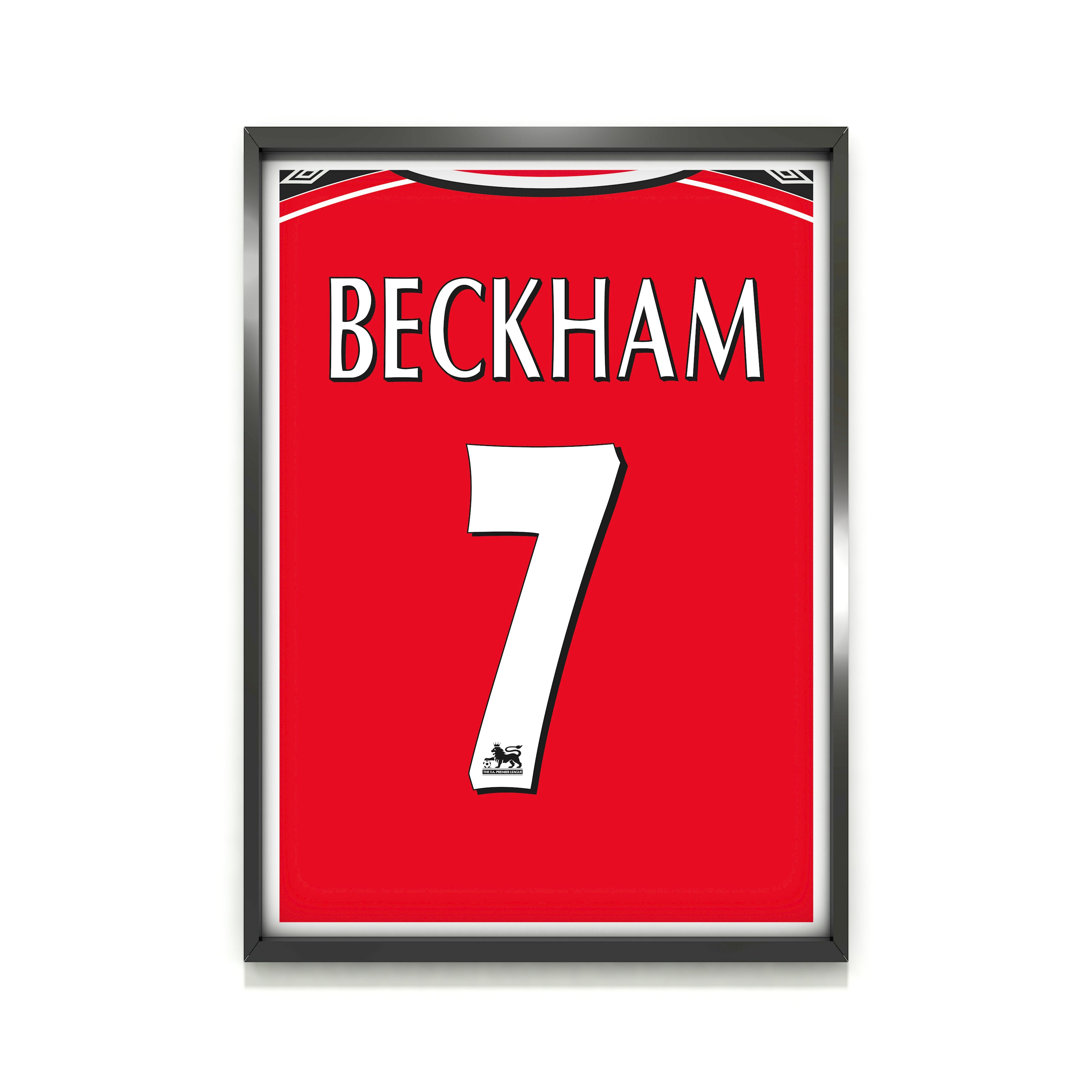Beckham Manchester Utd (Rückseite) Kunstdruck auf schwerem Papier - Fußballpfosten - Perfektes Geschenk - Geburtstagsgeschenk für ihn