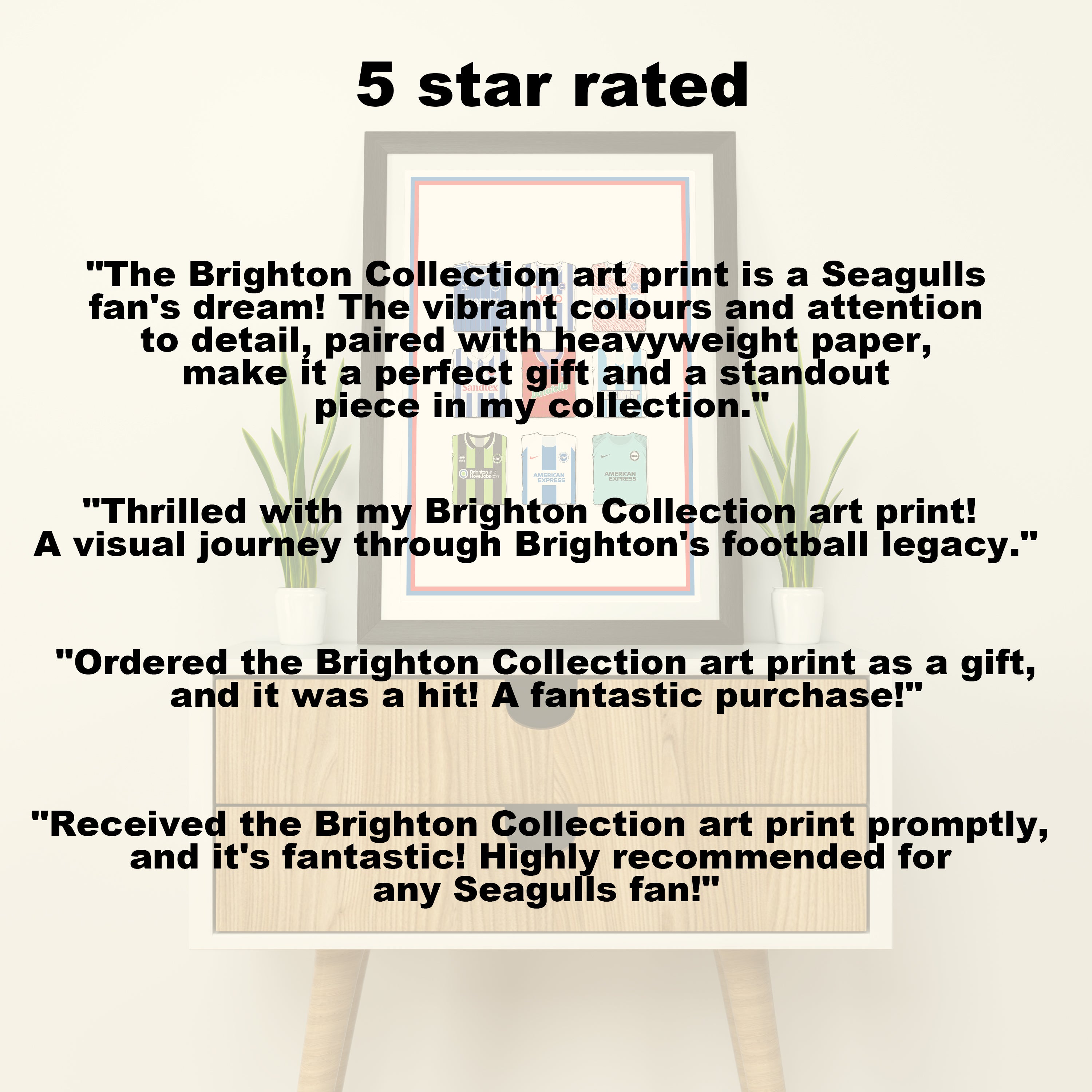 Brighton Collection Heavyweight Art Print - Football Post - Perfect Gift - Birthday Present for Him