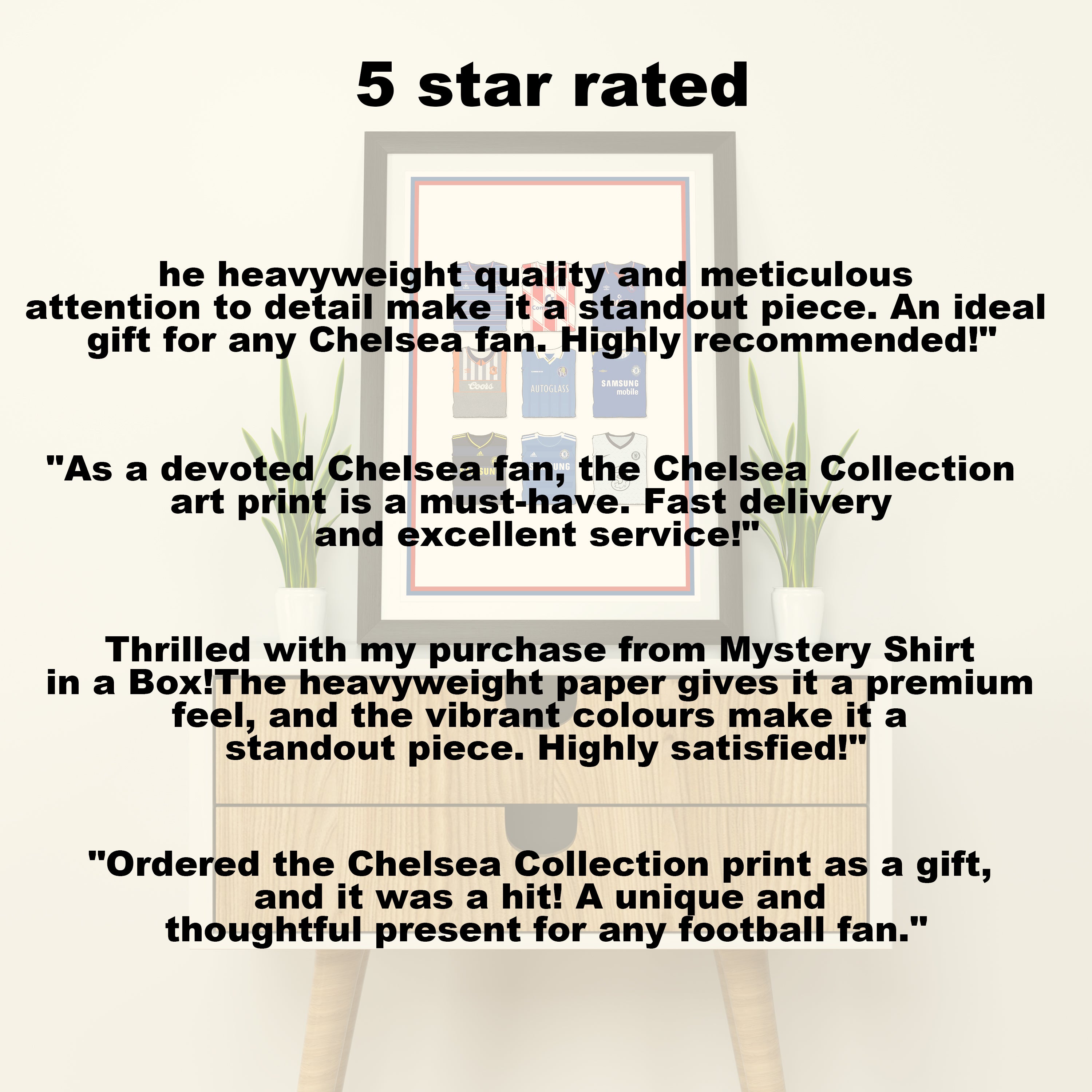 Chelsea Collection Heavyweight Art Print - Football Post - Perfect Gift - Birthday Present for Him